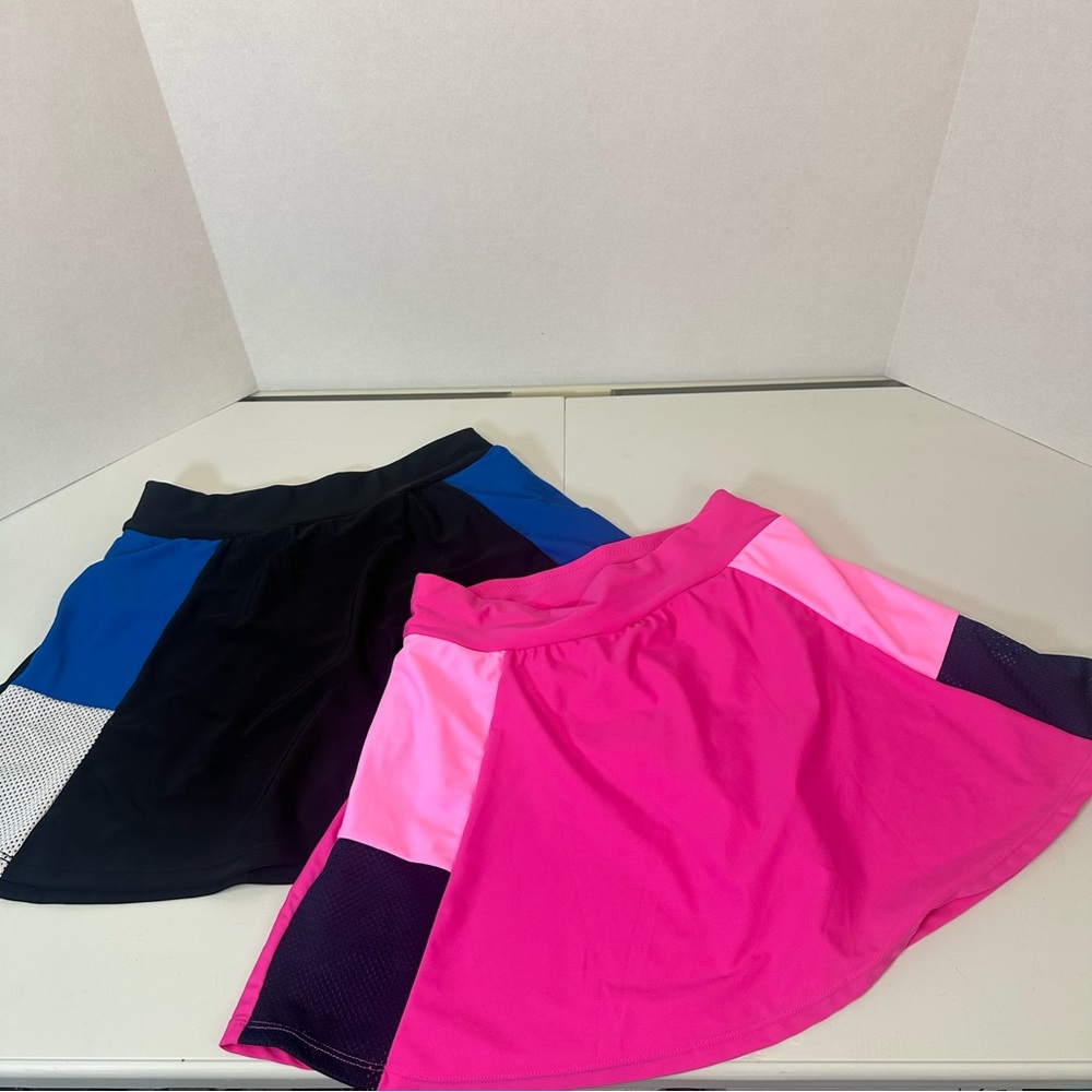2 NWT Dokotoo Athletic Skort Size Sm - Black/White/Blue and Pink/Navy